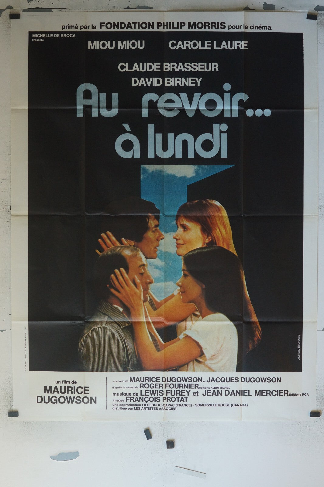 AU REVOIR À LUNDI MOVIE POSTER ORIGINAL 120x160 MIOU MIOU