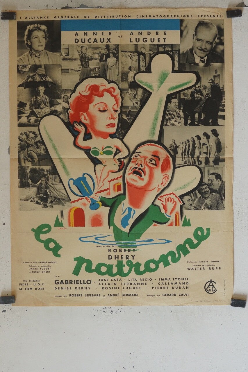 LA PATRONNE MOVIE POSTER ORIGINAL (60X80) ANNIE DUCAUX, ANDRE LUGUET