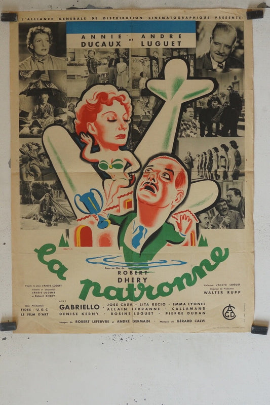 LA PATRONNE MOVIE POSTER ORIGINAL (60X80) ANNIE DUCAUX, ANDRE LUGUET