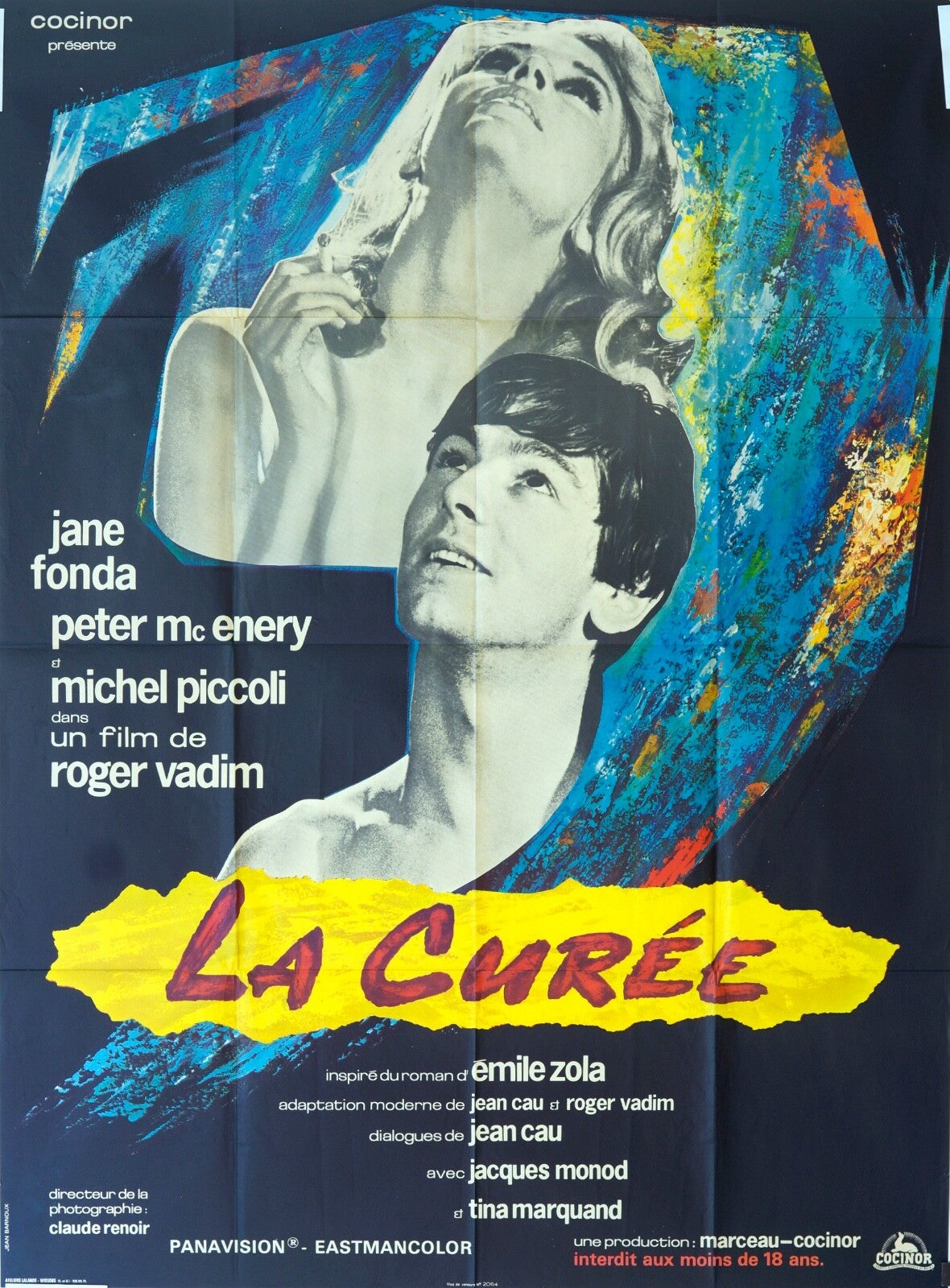 LA CURÉE ORIGINAL MOVIE POSTER 120x160 JANE FONDA