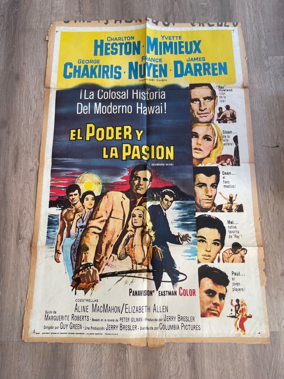 EL PODER Y LA PASION 70X100 original CHARLTON HESTON