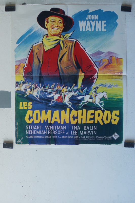 COMANCHERO (LES) ORIGINAL MOVIE POSTER 56X45 John Wayne , Stuart Whitman 