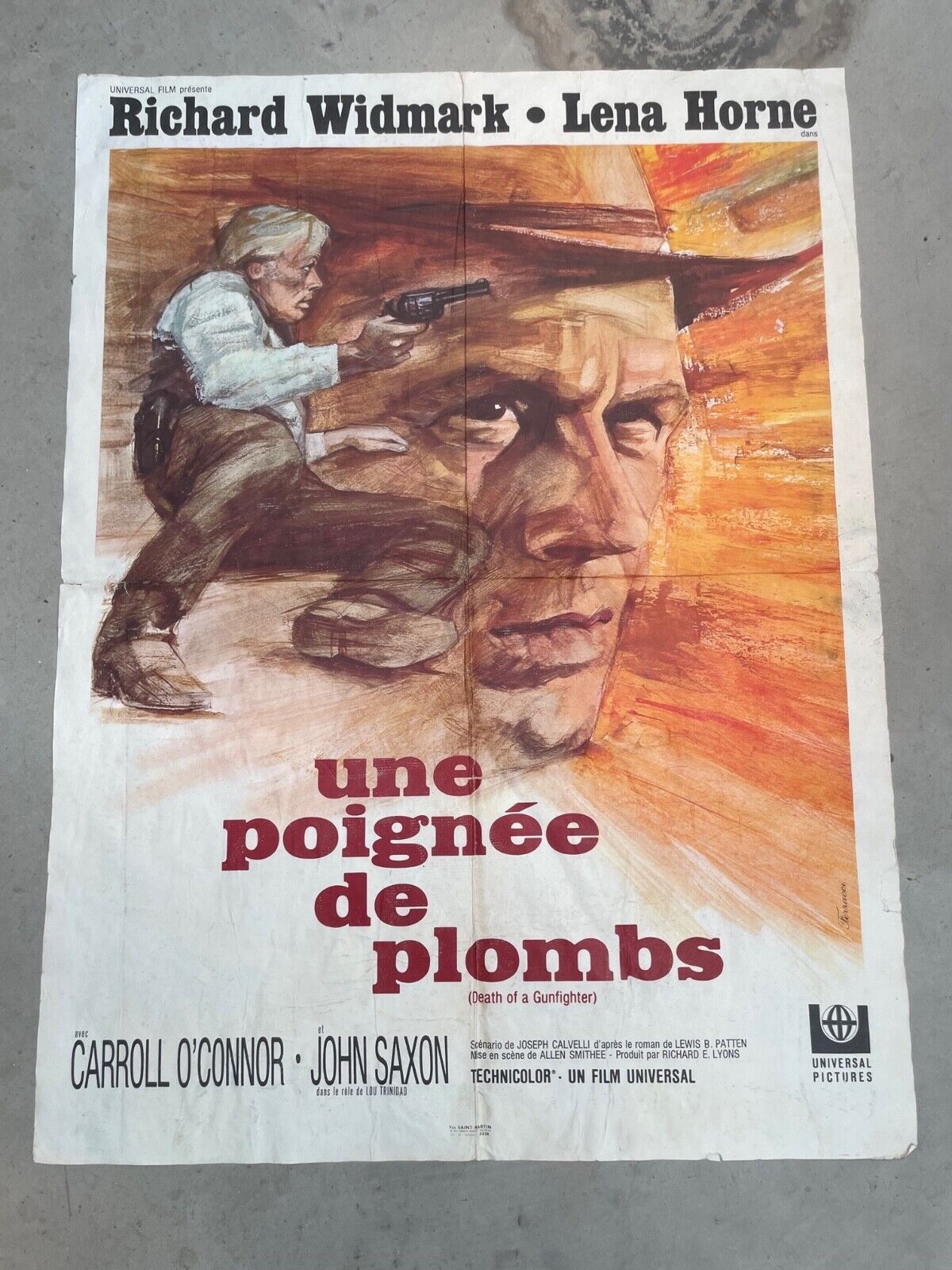 UNE POIGNÉE DE PLOMBS MOVIE POSTER  ORIGINAL (60X80) RICHARD WIDMARK