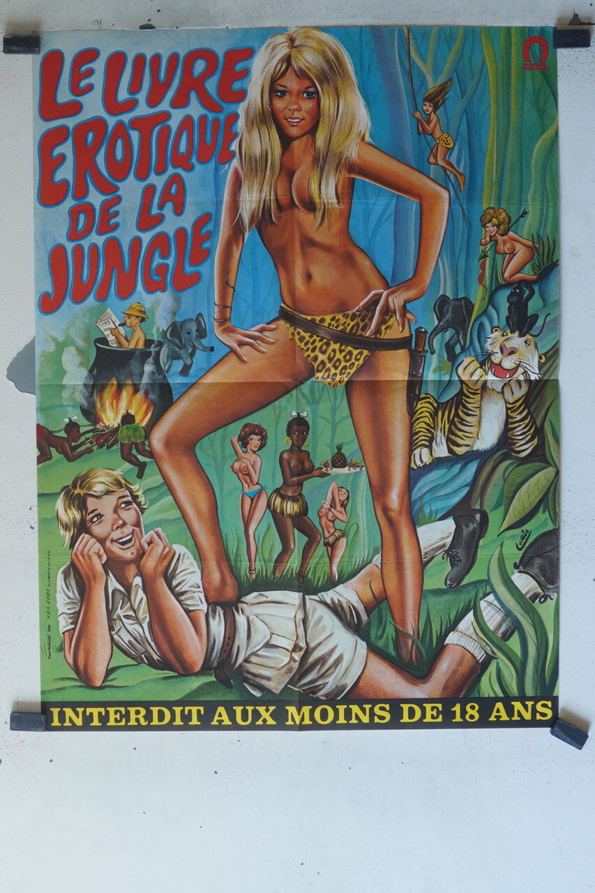 LIVRE EROTIQUE DE LA JUNGLE (LE) MOVIE POSTER ORIGINAL (60X80) John Alderman