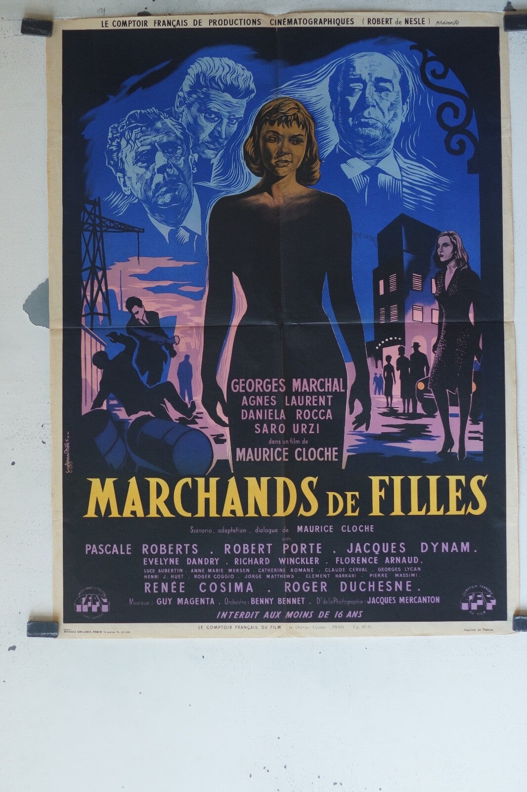 MARCHANDS DE FILLES MOVIE POSTER ORIGINAL (60X80) Georges Marchal ,Agnés Laurent