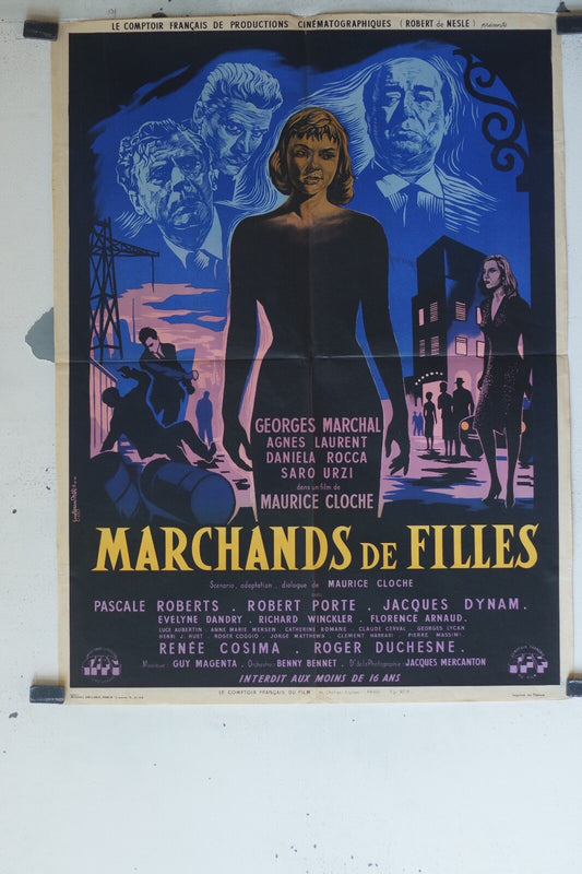 MARCHANDS DE FILLES MOVIE POSTER ORIGINAL (60X80) Georges Marchal ,Agnés Laurent