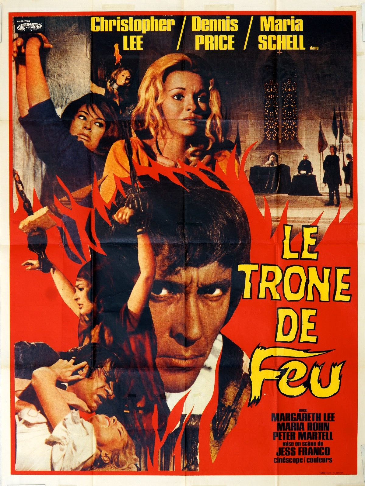 LE TRONE DE FEU CHRISTOPHER LEE MOVIE POSTER ORIGINAL 120x160