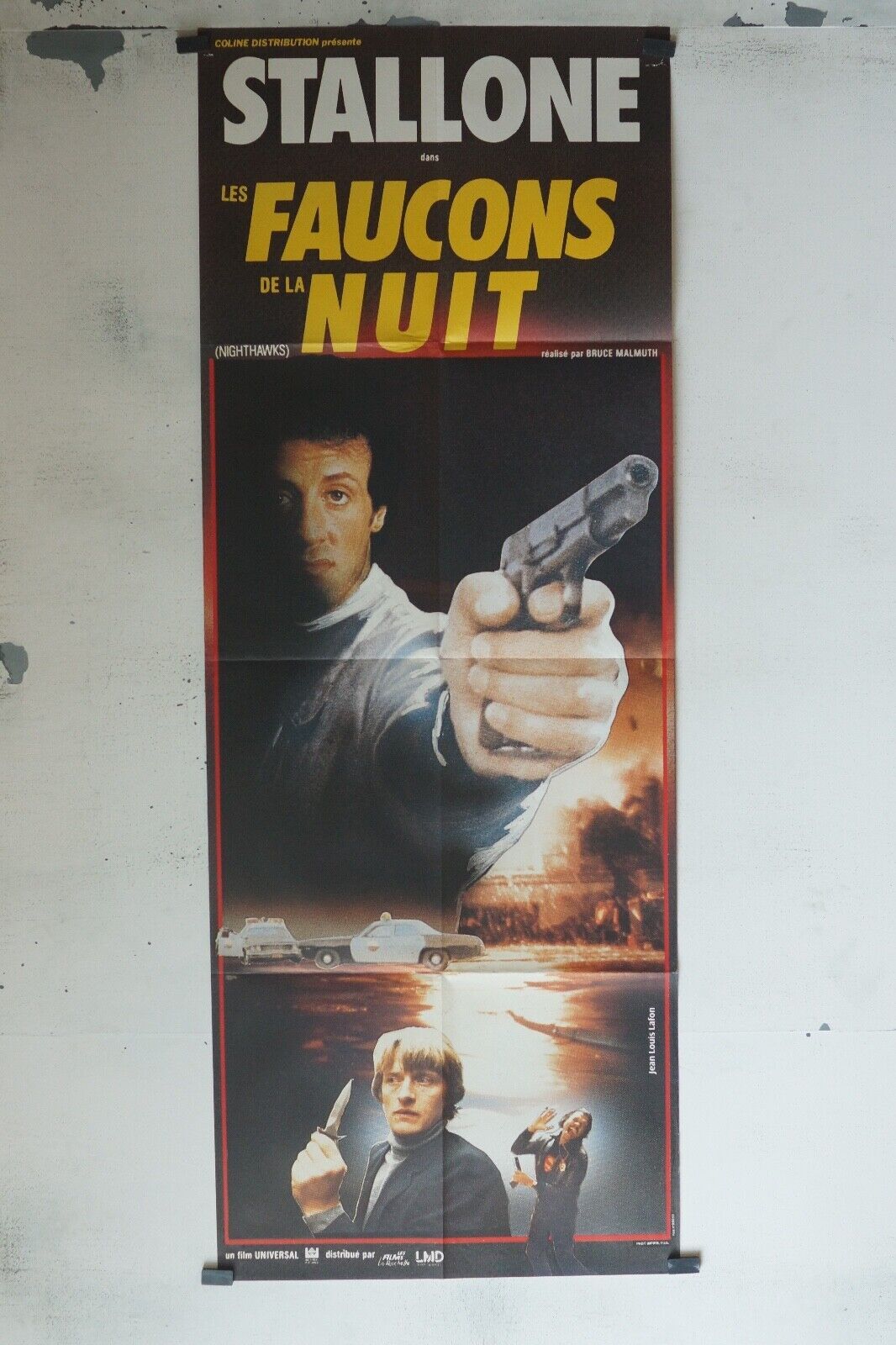 LES FAUCONS DE LA NUIT 60x160 ORIGINAL POSTER SYLVESTER STALLONE