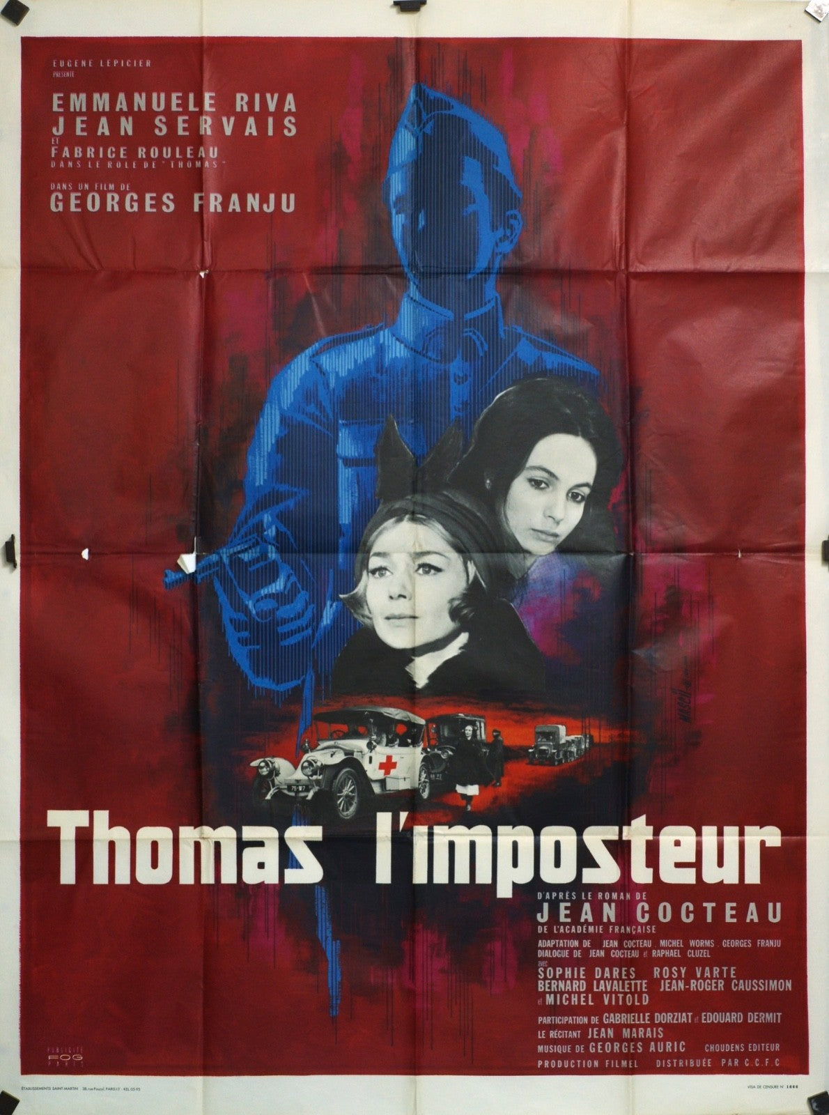 THOMAS L’IMPOSTEUR EMMANUELLE RIVA MOVIE POSTER ORIGINAL 120x160