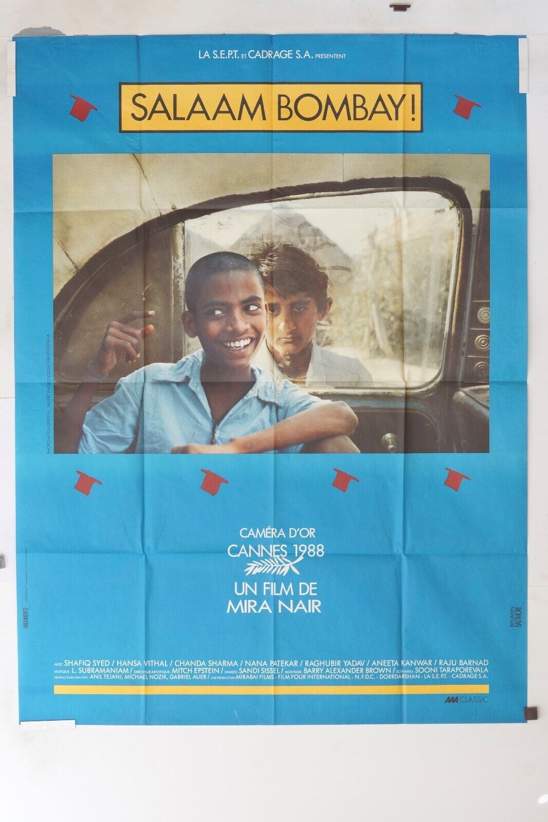 SALAAM BOMBAY ! CANNES 1988 PARTIE MOVIE POSTER ORIGINAL 120x160  MIRA NAIR