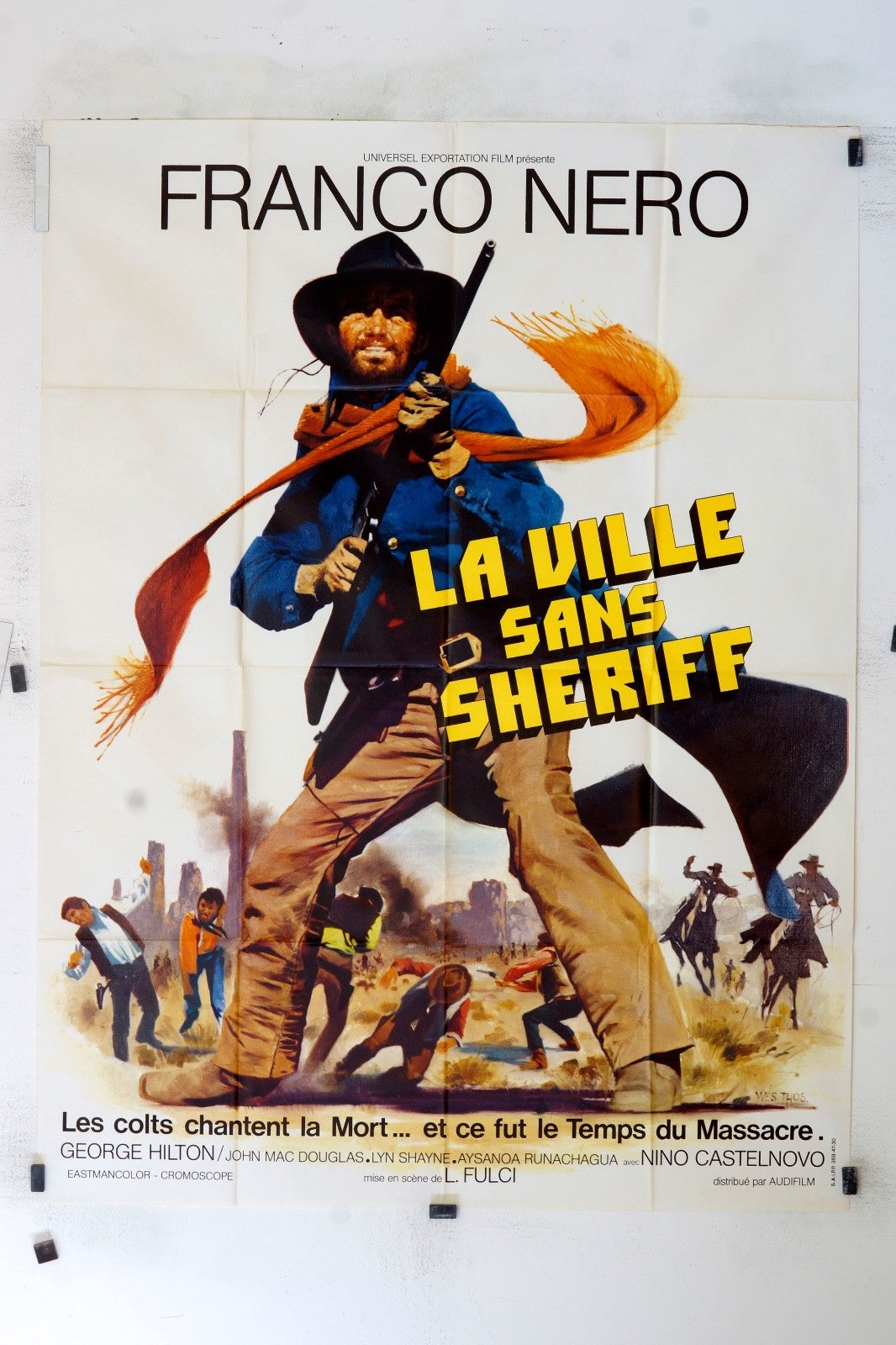 LA VILLE SANS SHÉRIF FRANCO NERO MOVIE POSTER ORIGINAL 120x160