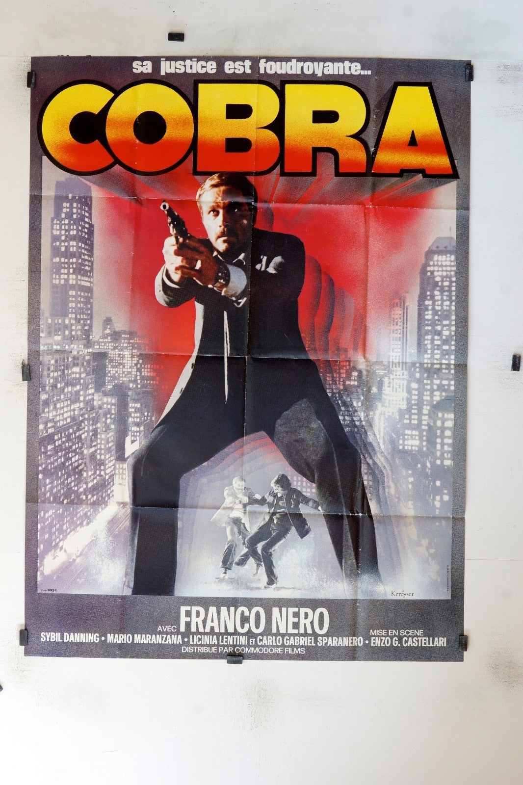 COBRA FRANCO NERO MOVIE POSTER ORIGINAL 120X160