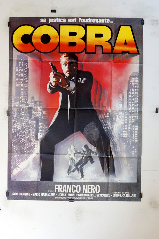 COBRA FRANCO NERO MOVIE POSTER ORIGINAL 120X160