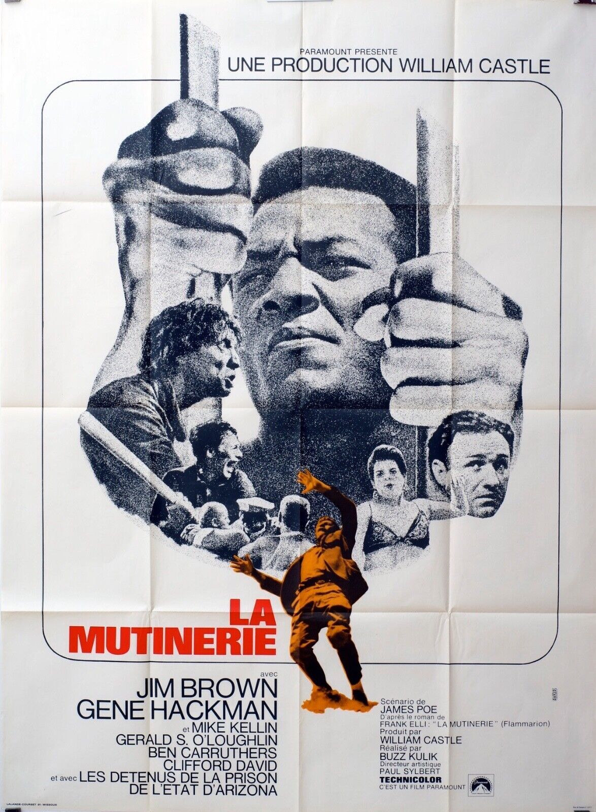 LA MUTINERIE MOVIE POSTER ORIGINAL (120X160) JIM brown