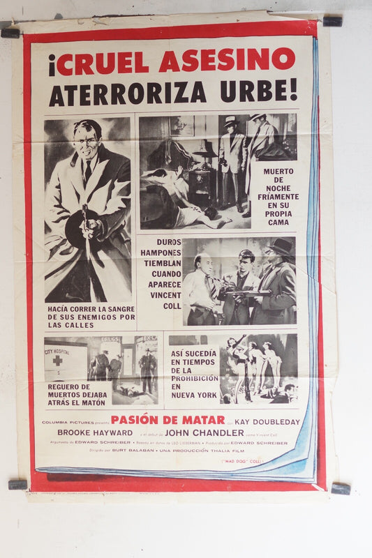 PASION DE MATAR (70X100) ORIGINAL MOVIE POSTER BROOKE HAYWARD, JOHN CHANDLER