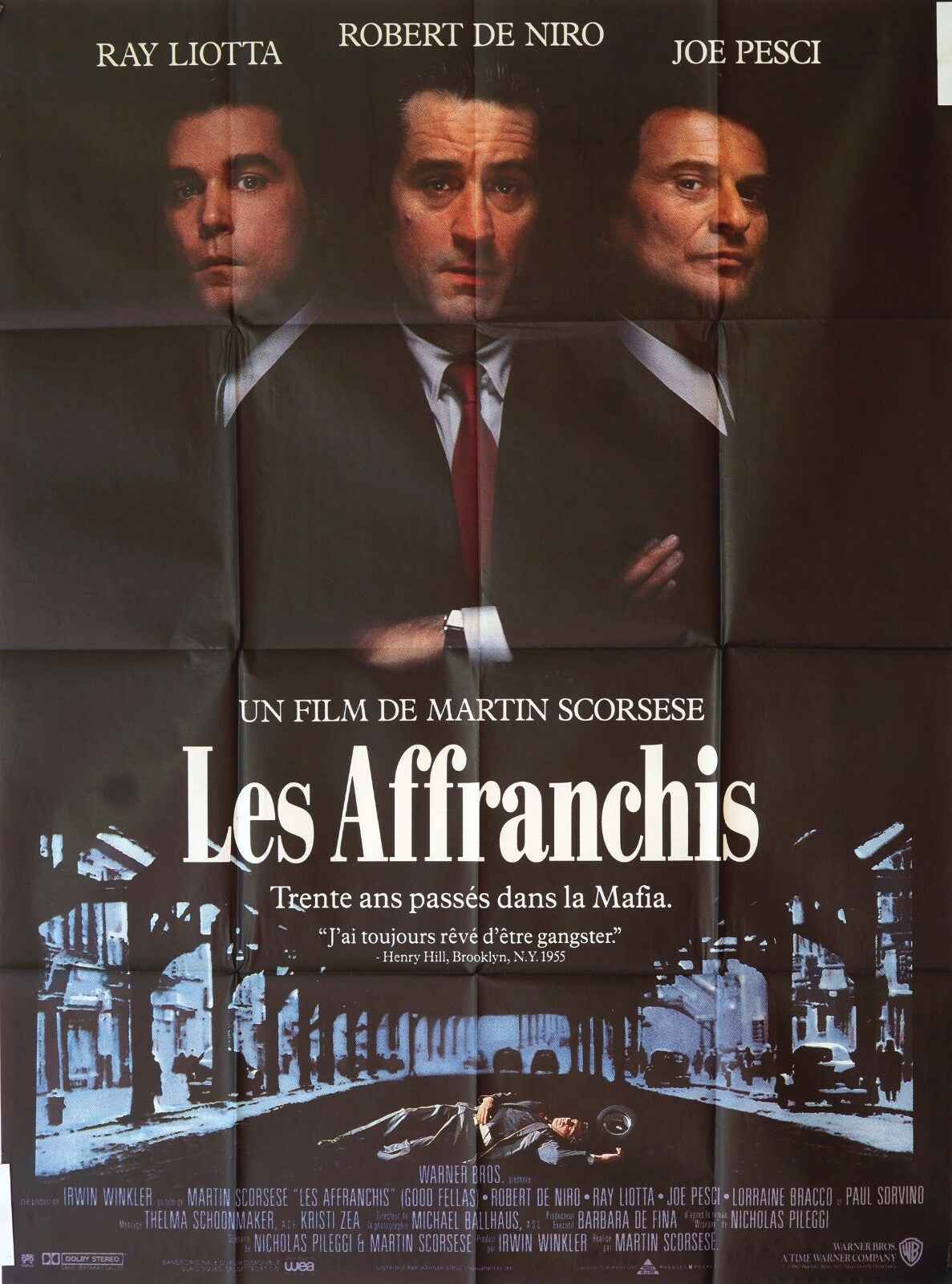 LES AFFRANCHIS ORIGINAL MOVIE POSTER 120x160 ROBERT DE NIRO