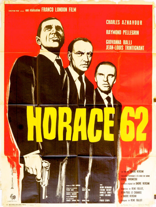 HORACE 62 CHARLES AZNAVOUR  ORIGINAL  POSTER ORIGINAL 120x160