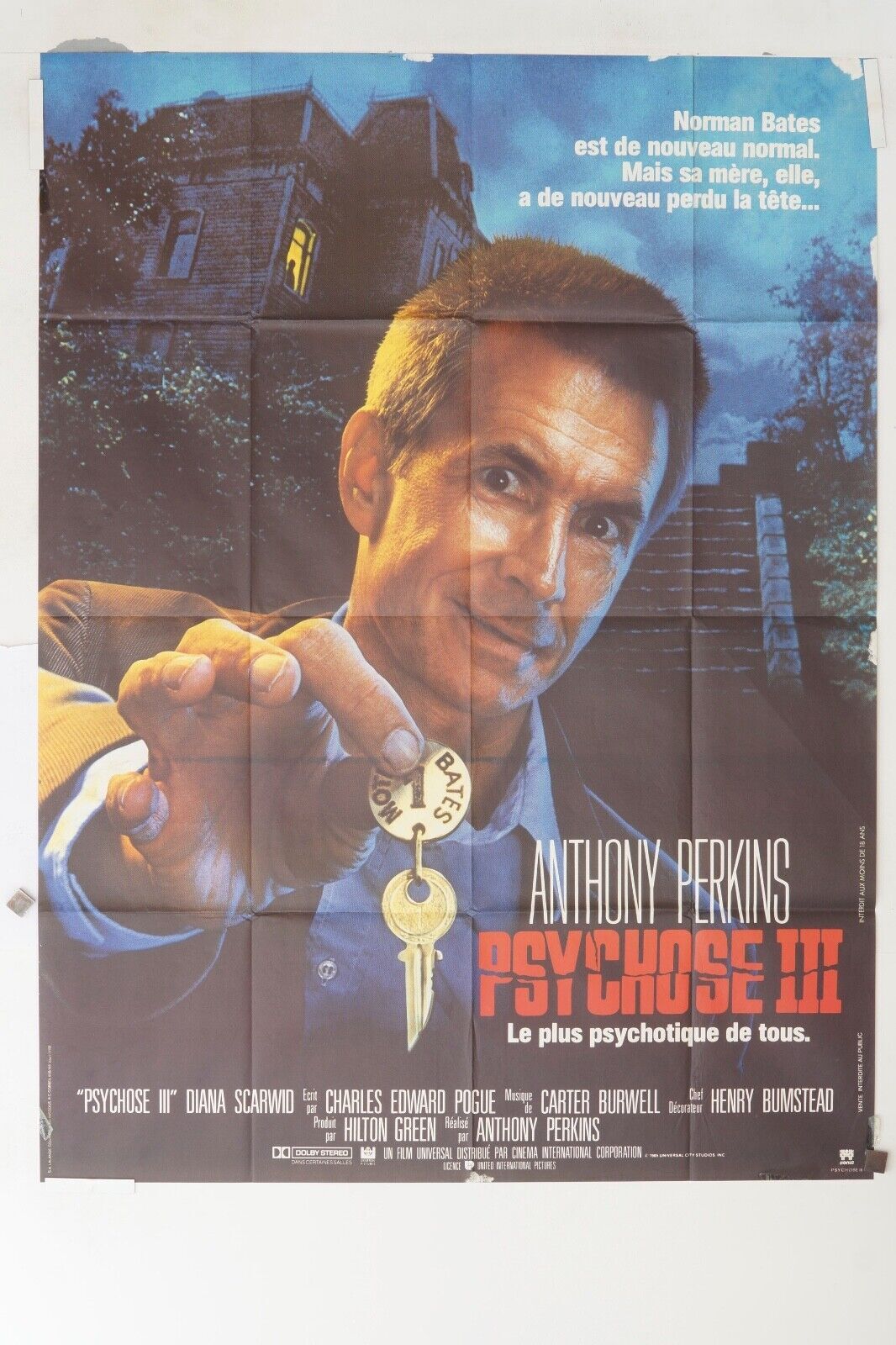 PSYCHOSE III MOVIE POSTER ORIGINAL 120x160 ANTHONY PERKINS