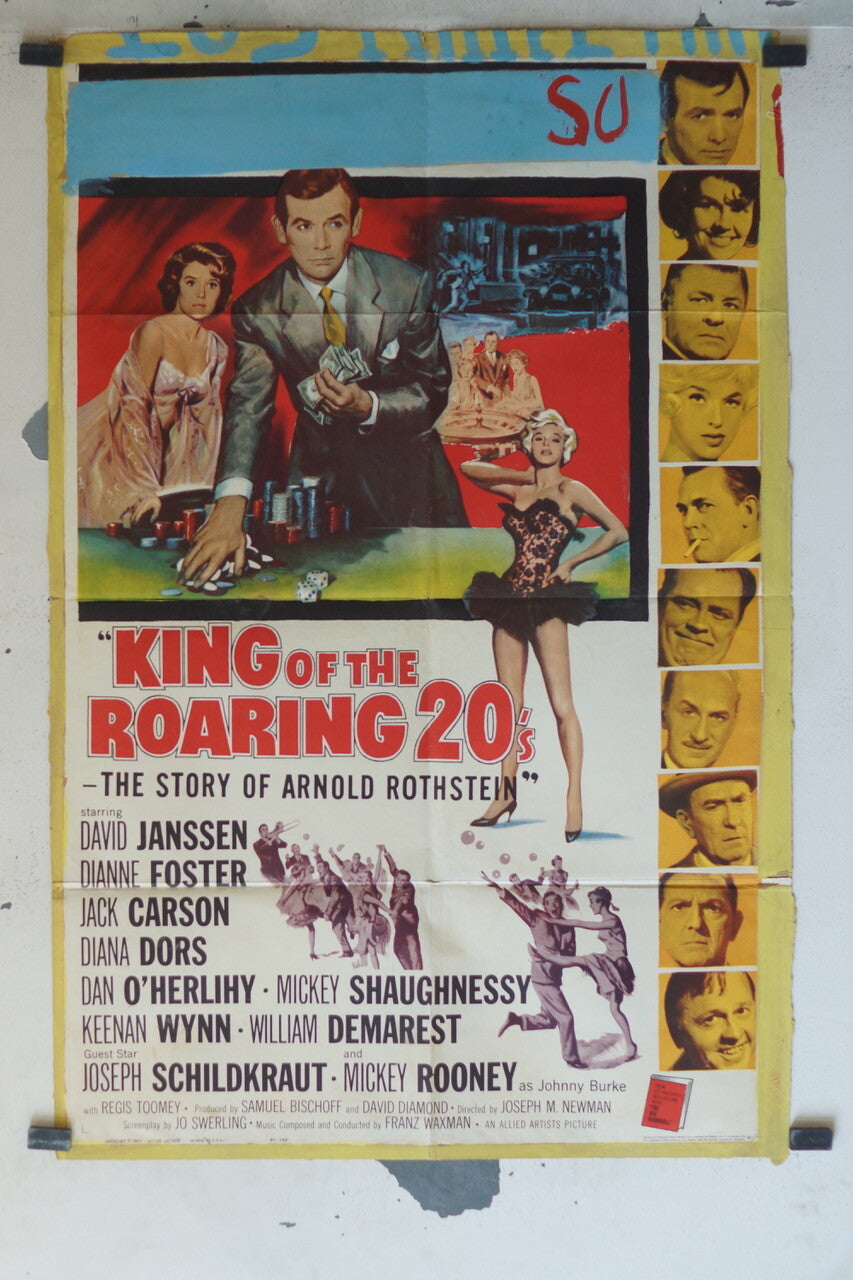 KING OF THE ROARING 20’S MOVIE POSTER ORIGINAL 69x104 David Janssen 