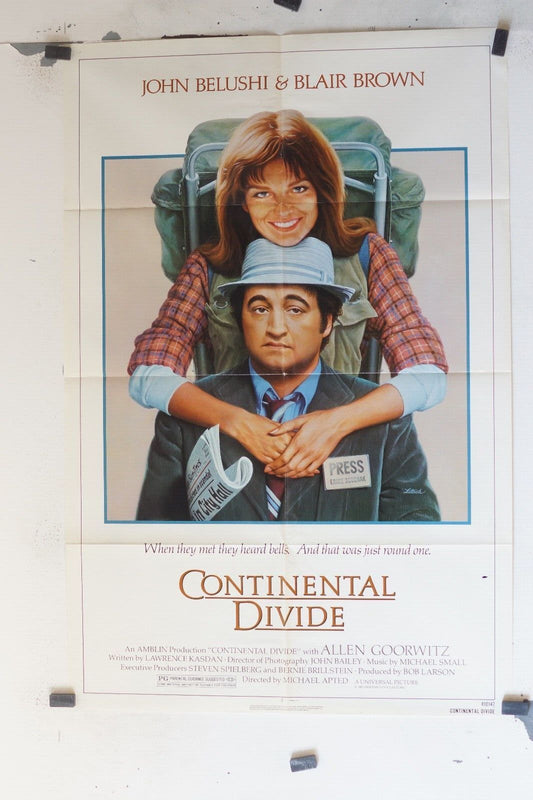CONTINENTAL DIVIDE ORIGINAL poster (69x103), Michael Apted, John Belushi 