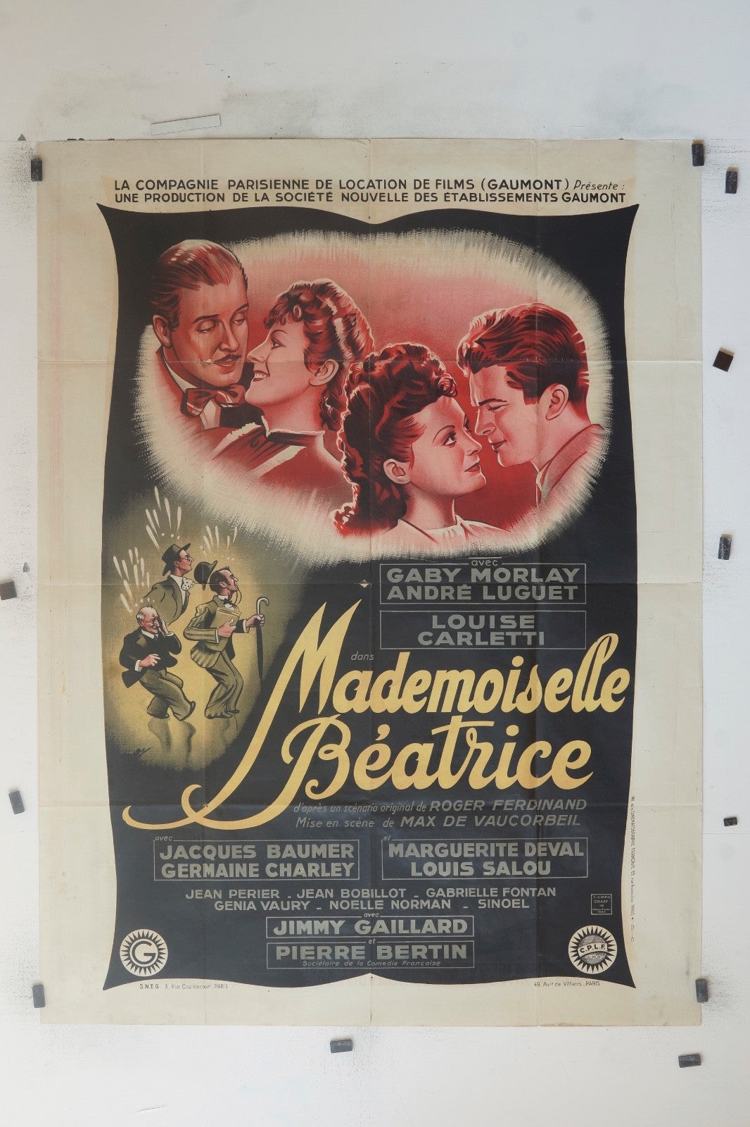 MADEMOISELLE BÉATRCE GABY MORLAY MOVIE POSTER ORIGINAL 120x160