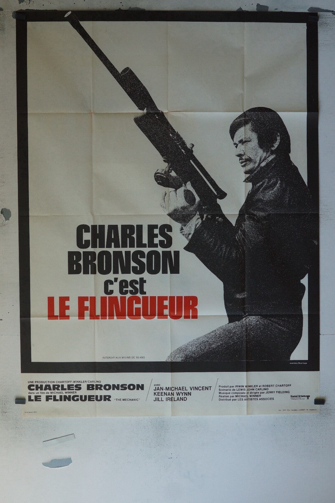 LE FLINGUEUR MOVIE POSTER ORIGINAL 120x160 CHARLES BRONSON