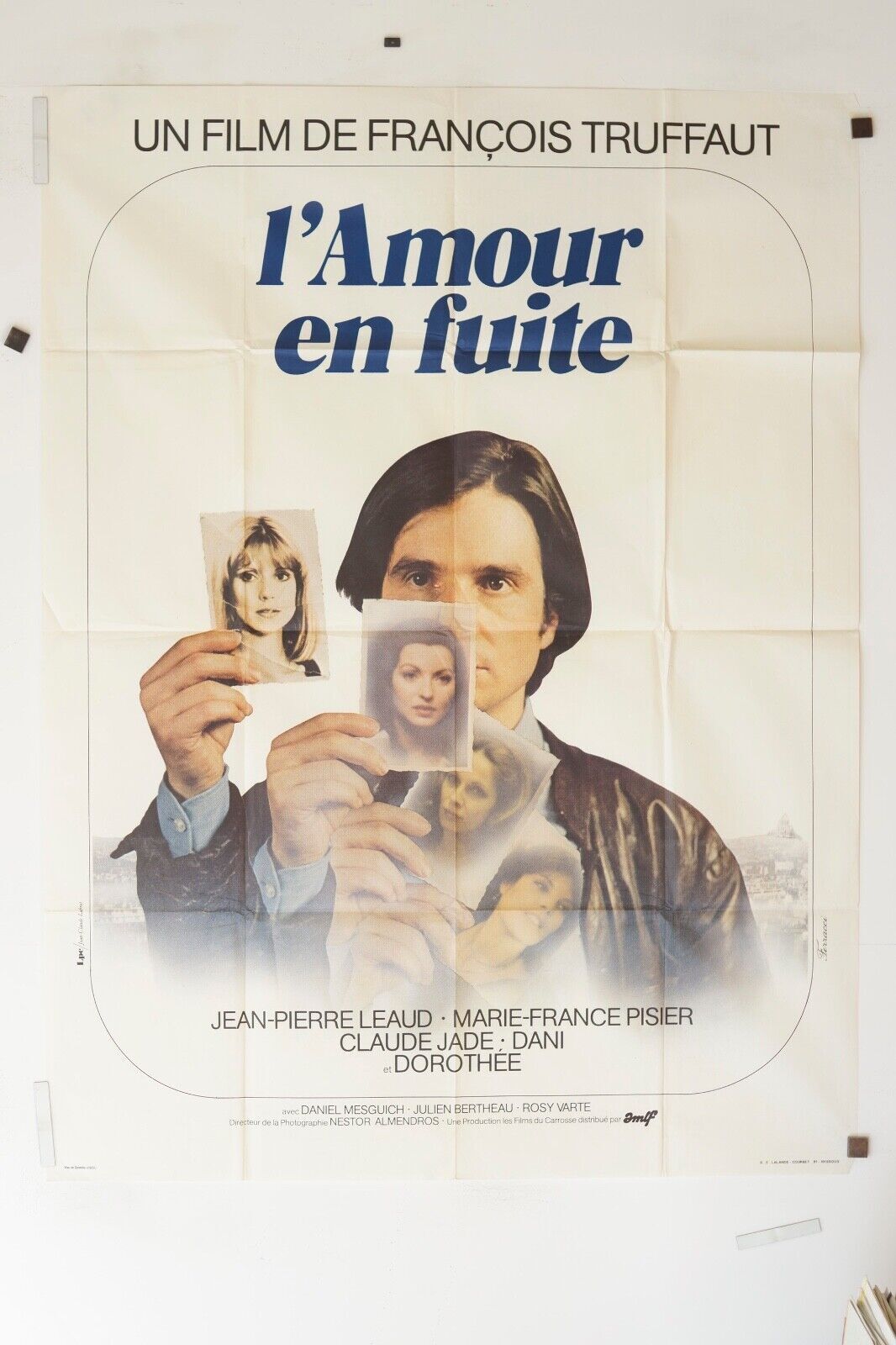 L’AMOUR EN FUITE POSTER ORIGINAL 120x160 FRANCOIS TRUFFAUT