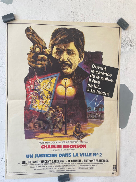 UN JUSTICIER DANS LA VILLE N°2 ORIGINAL 40x60 CHARLES BRONSON JILL IRELAND