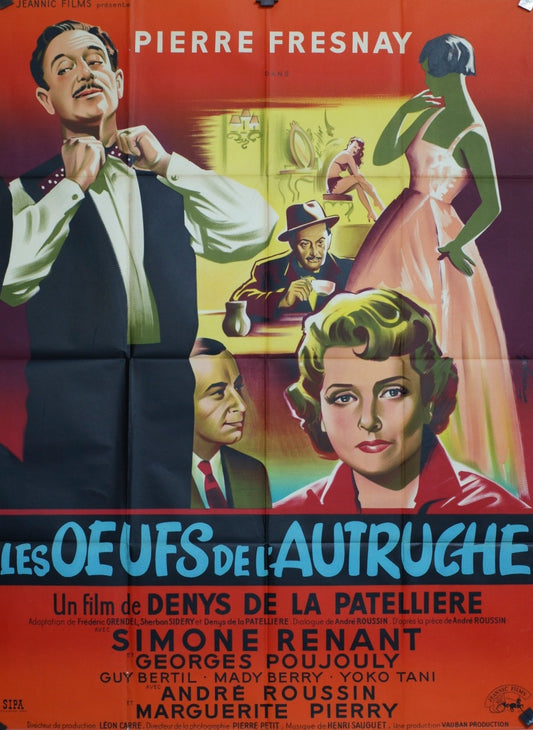 LES ŒUFS DE L’AUTRUCHE PIERRE FRESNAY MOVIE POSTER ORIGINAL 120x160