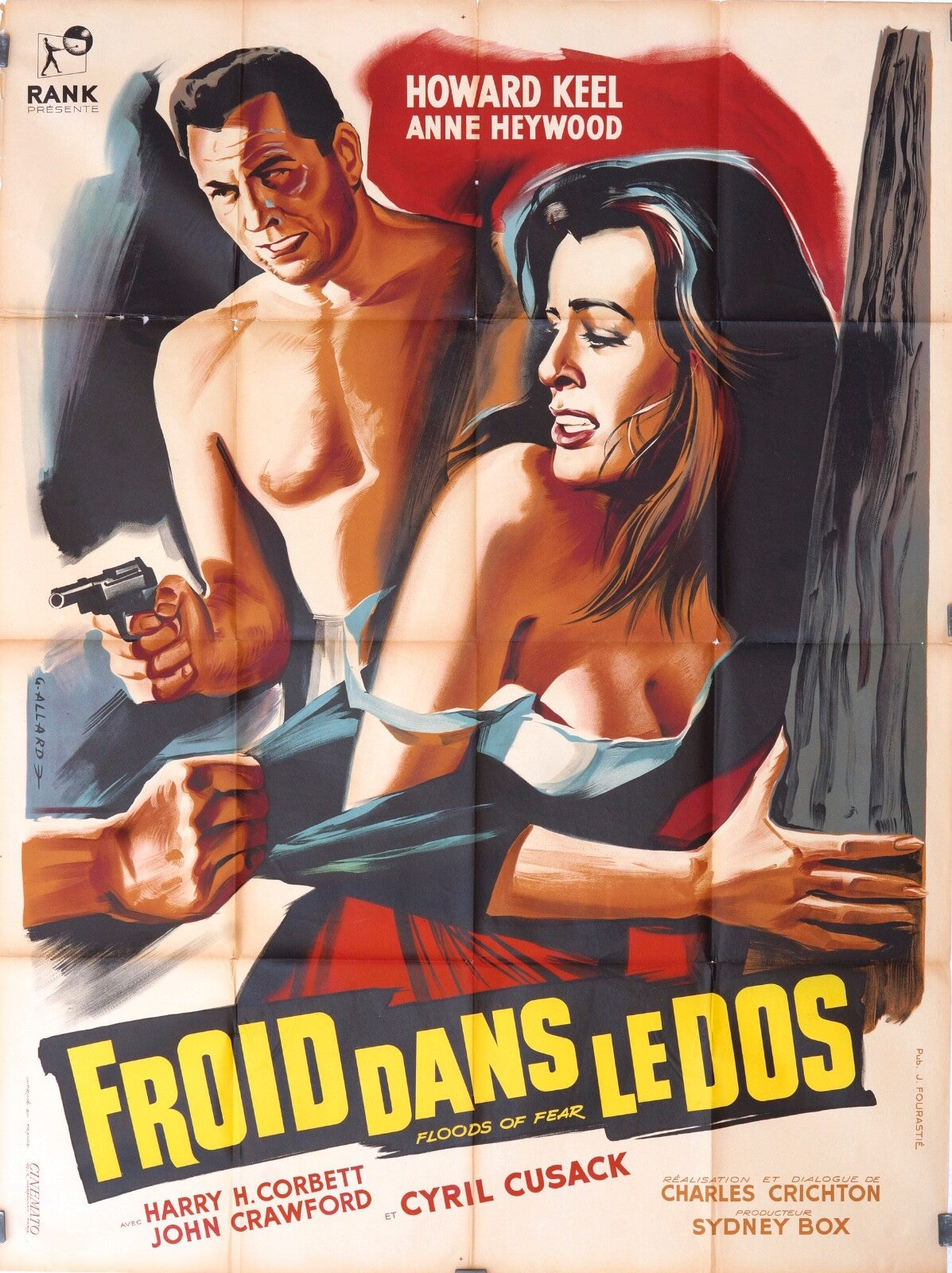 FROID DANS LE DOS HOWARD KEEL MOVIE POSTER ORIGINAL 120x160