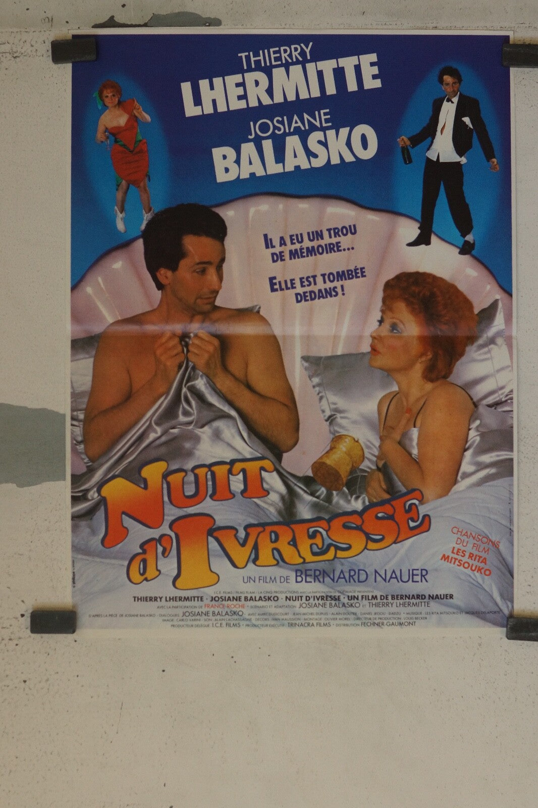 LA NUIT DE L’IVRESSE POSTER ORIGINAL (40X60) THIERRY LHERMITTE – JOSIANE BALASKO
