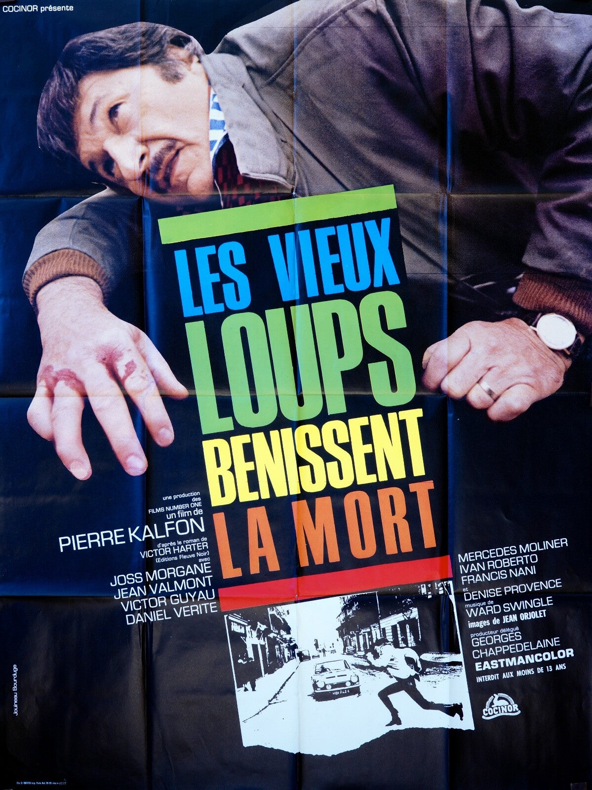 LES VIEUX LOUPS BÉNISSENT LA MORT ORIGINAL MOVIE POSTER 120x160 PIERRE KALFON
