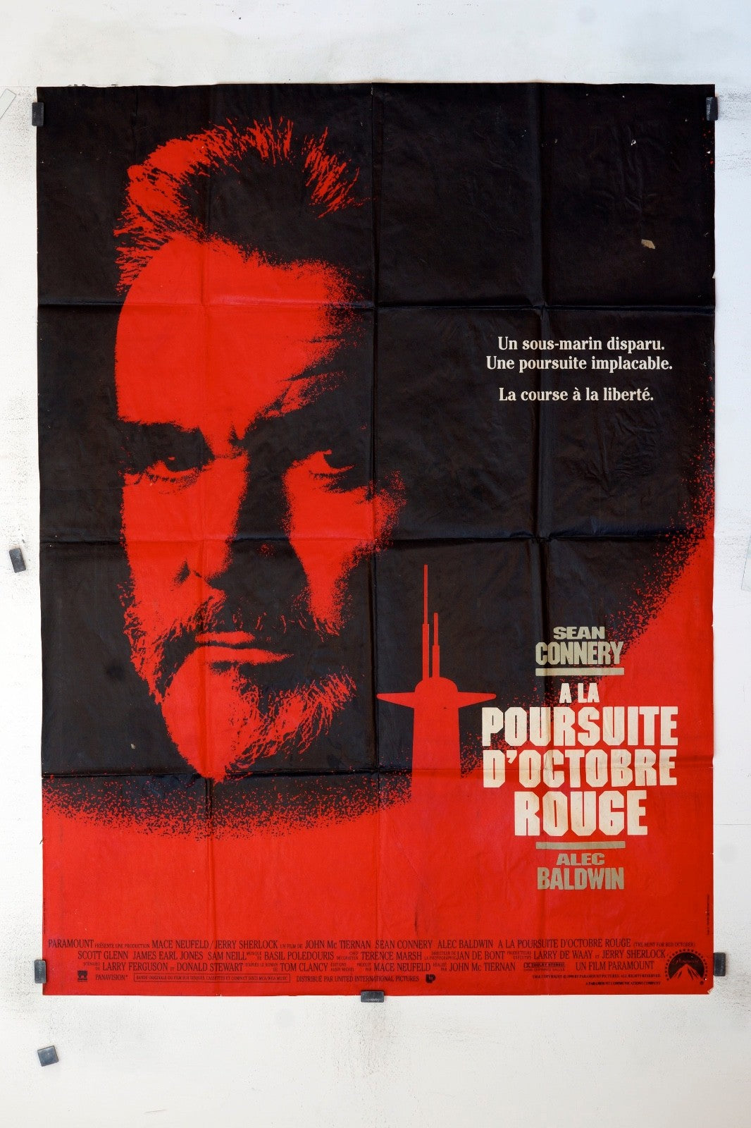 A LA POURSUITE D’OCTOBRE ROUGE SEAN CONNERY MOVIE POSTER ORIGINAL 120x160