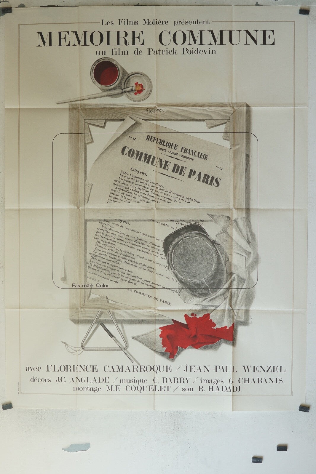 MÉMOIRE COMMUNE POSTER ORIGINAL 120x160 FLORENCE CAMARROQUE – PAUL-PAUL WENZEL