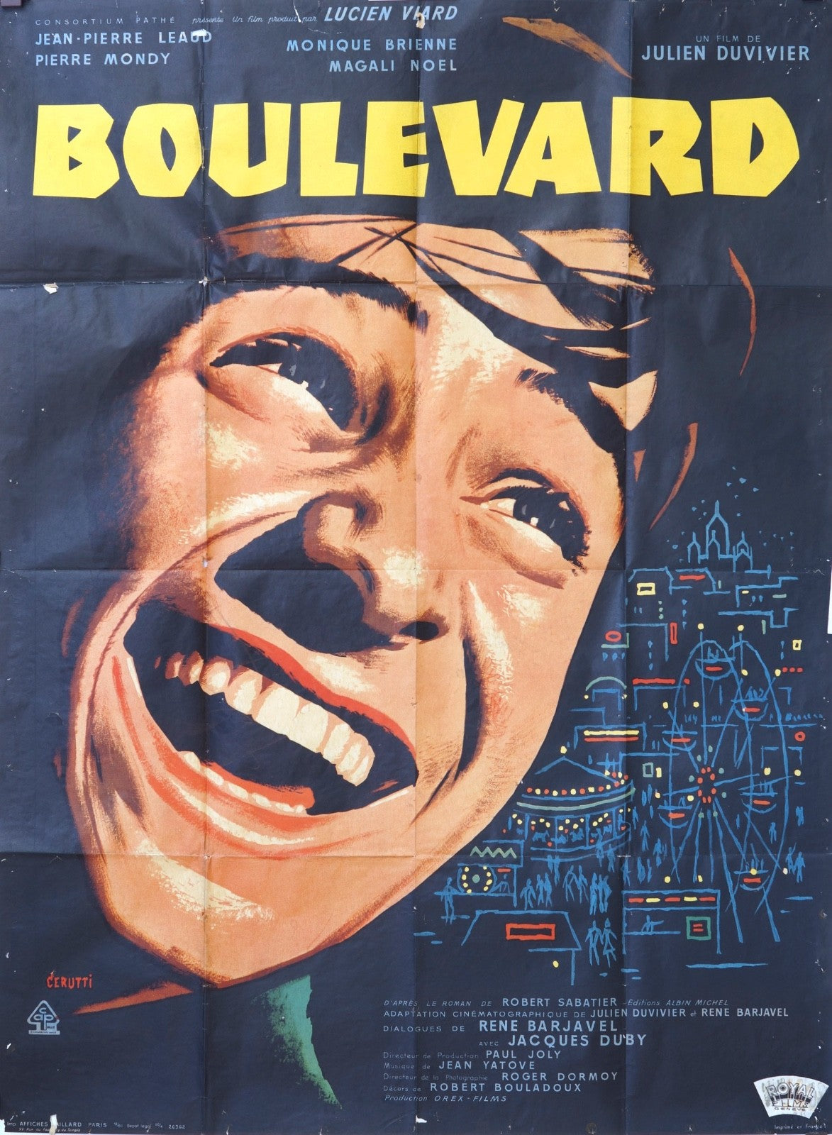 BOULEVARD  PIERRE MONDY MOVIE POSTER ORIGINAL 120x160