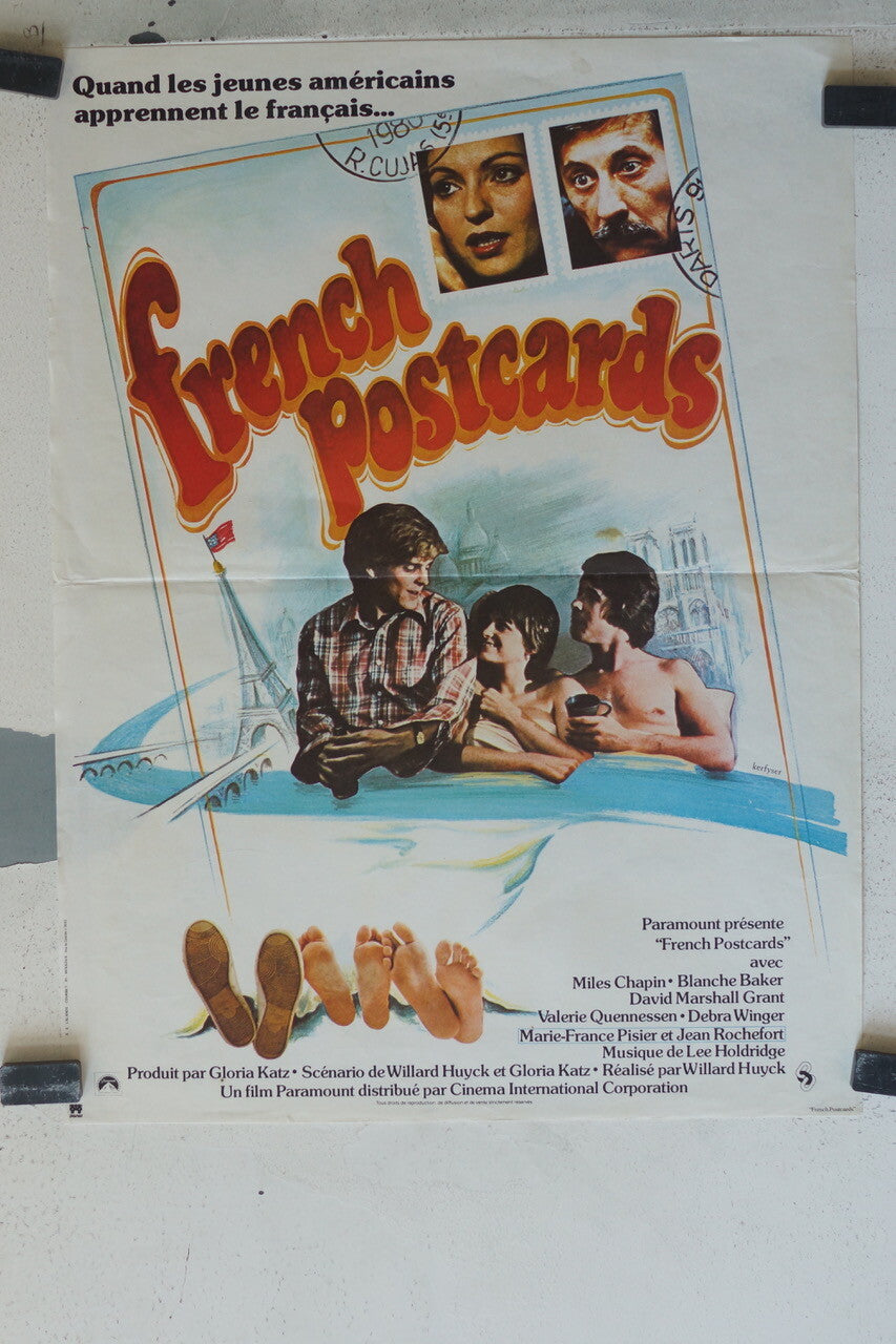  FRENCH POSTCARDS MOVIE POSTER ORIGINAL 53x40 Miles Chapin , Blanche Baker 