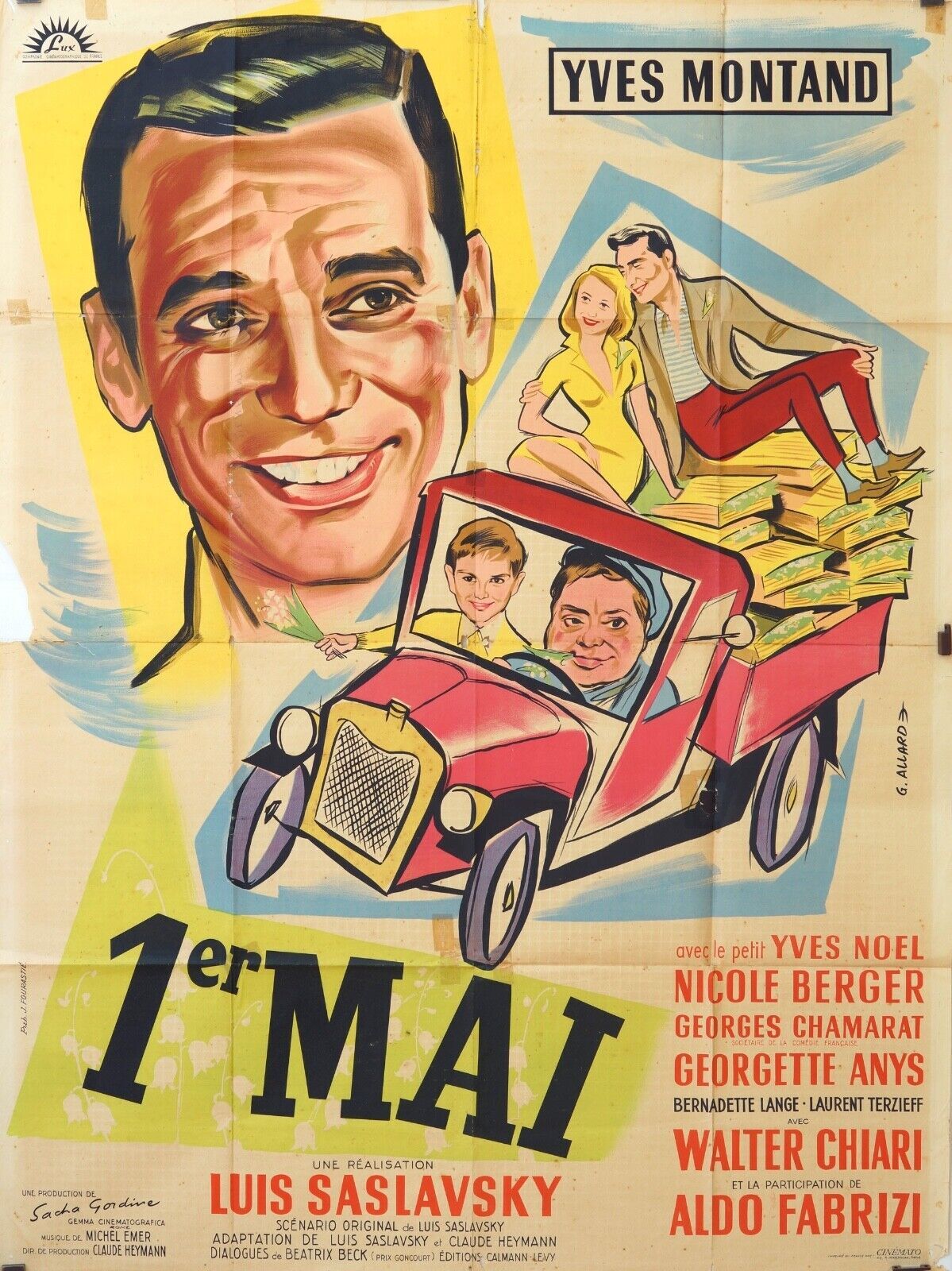 1erMai MOVIE POSTER ORIGINAL 120x160 YVES MONTAND