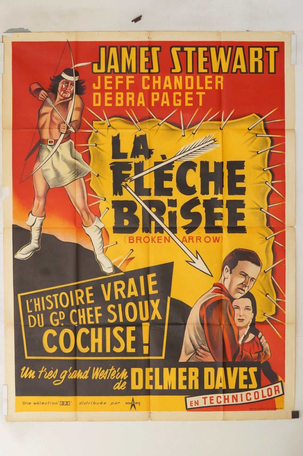 LA FLÈCHE BRISÉE ORIGINAL MOVIE POSTER 120x160 James Stewart