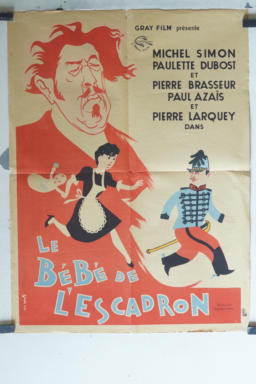 BEBE DE L’ESCARDON (LE) MOVIE POSTER (60x80) Paulette Dubost , Pierre Brasseur