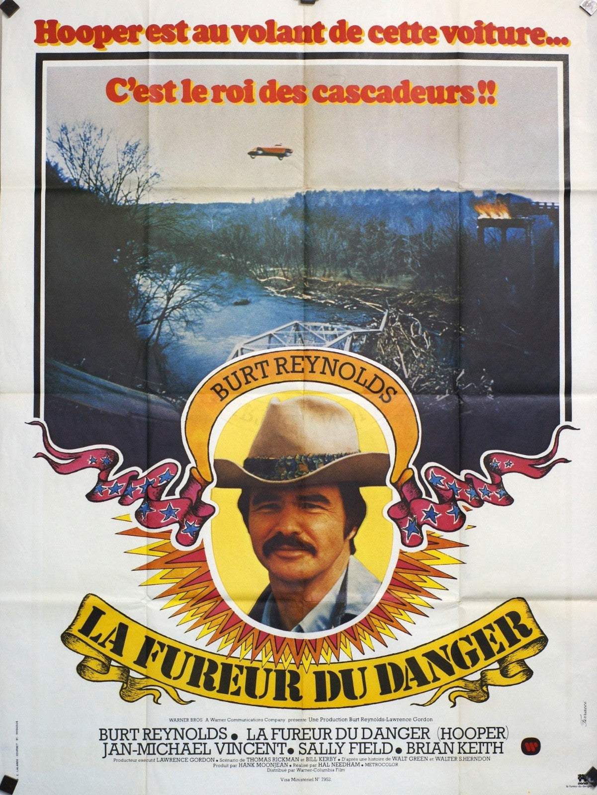 LA FUREUR DU DANGER BURT REYNOLDS MOVIE POSTER ORIGINAL 120x160