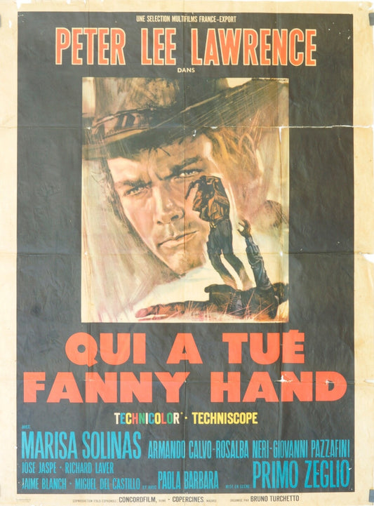 QUI A TUÉ FANNY HAND, MOVIE POSTER ORIGINAL 120x160 PETER LEE LAWRENCE