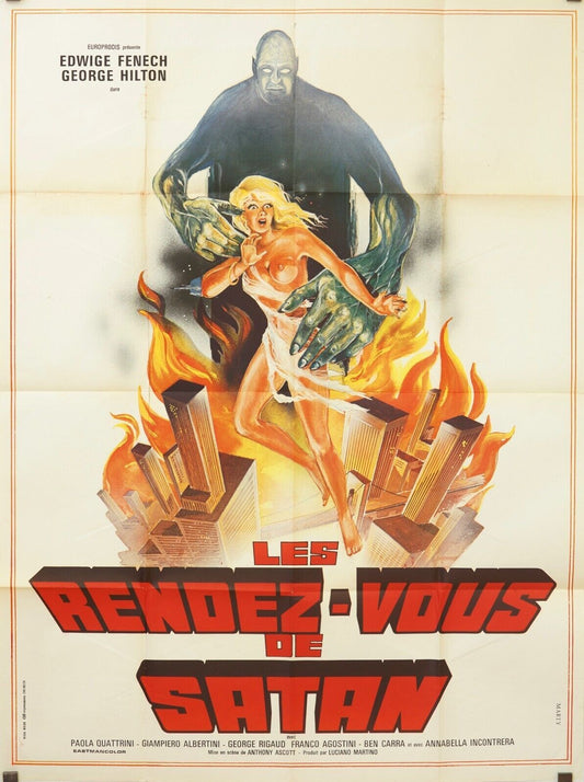 LES RENDEZ-VOUS DE SATAN POSTER ORIGINAL 120x160 EDWIGE FENECH