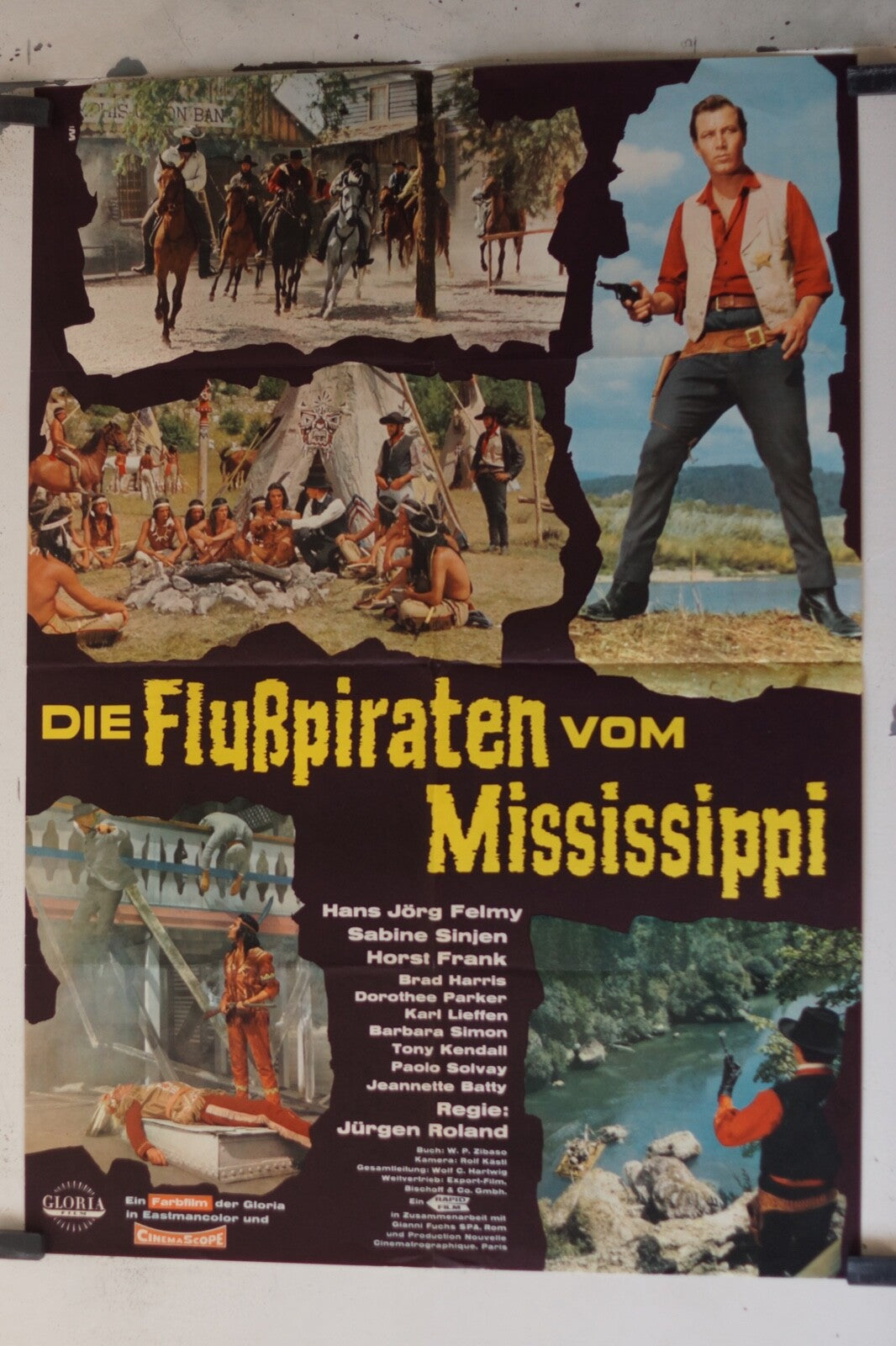 DIE FLUBPIRATEM VOM MISSISSIPPI, ORIGINAL WESTERN (70X100) ORIGINAL MOVIE POSTER