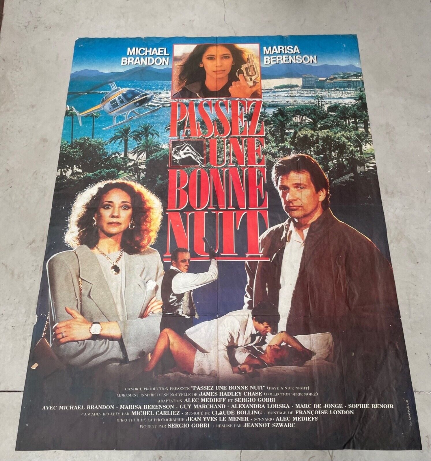 PASSEZ UNE BONNE NUIT MOVIE POSTER ORIGINAL 120x160 MICHAEL BRANDON