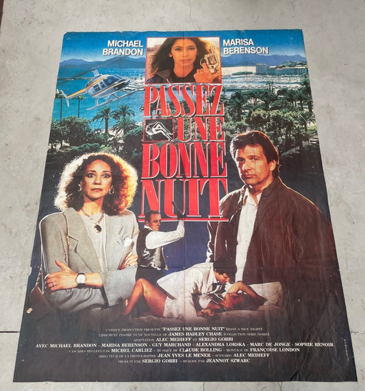PASSEZ UNE BONNE NUIT MOVIE POSTER ORIGINAL 120x160 MICHAEL BRANDON