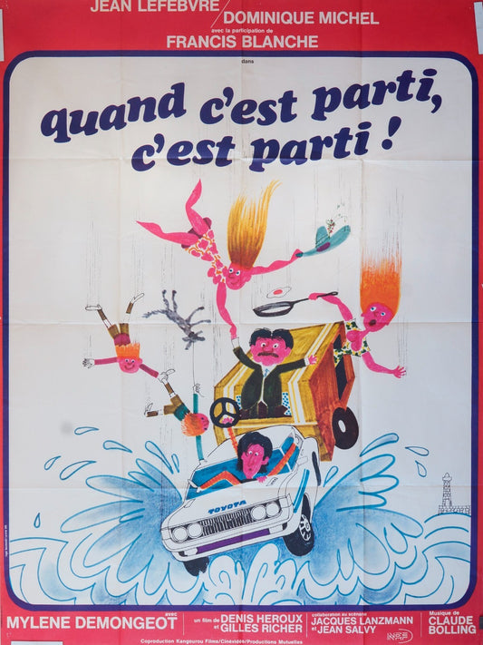 QUAND C’EST PARTI, C’EST PARTI 120X160 POSTER ORGINAL JEAN LEFEBVRE