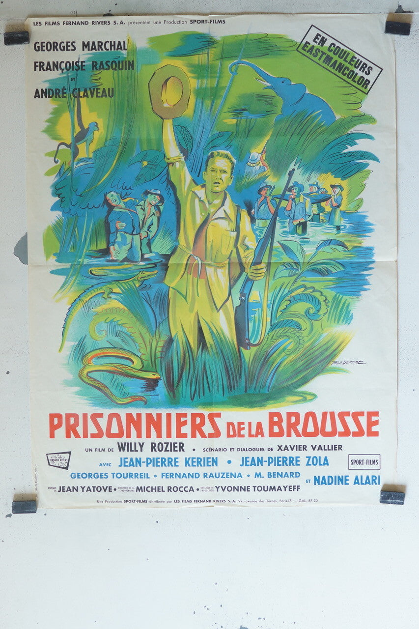PRISONNIERS DE LA BROUSSE MOVIE POSTER ORIGINAL (60X80) George Marchal 