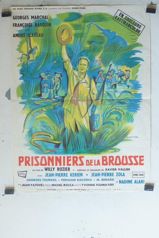 PRISONNIERS DE LA BROUSSE MOVIE POSTER ORIGINAL (60X80) George Marchal 