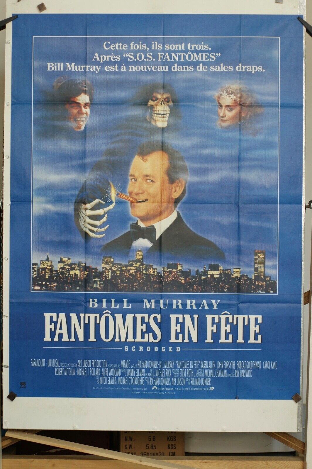 FANTÔMES EN FÊTE MOVIE POSTER ORIGINAL 120x160 BILL MURRAY