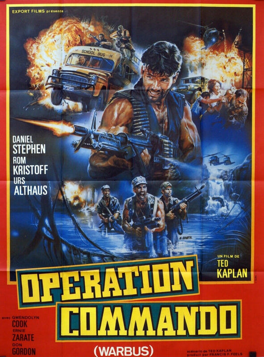 OPÉRATION COMMANDO POSTER ORIGINAL120x160 DANIEL STEPHEN